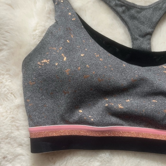 C9 Champion Rose Gold Splatter Mesh Detail Medium Support Sports Bra S - Picture 2 of 6